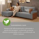 Ver mais imagens de Sofá Linving com Chaise Confort 318cm 4 Lugares Novo Horizonte