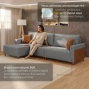 Ver imagem 4 de Sofá Linving com Chaise Confort 318cm 4 Lugares Novo Horizonte