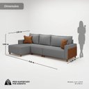 Ver imagem 3 de Sofá Linving com Chaise Confort 318cm 4 Lugares Novo Horizonte