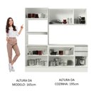 Ver imagem 7 de Armário de Cozinha Compacta 100% MDF 190 cm Frentes Branco Brilho Smart Madesa 01