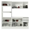 Ver imagem 6 de Armário de Cozinha Compacta 100% MDF 190 cm Frentes Branco Brilho Smart Madesa 01