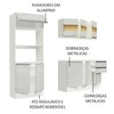 Ver imagem 5 de Armário de Cozinha Compacta 100% MDF 190 cm Frentes Branco Brilho Smart Madesa 01