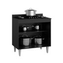 Ver imagem 3 de Balcão Cooktop Ellen 80cm 2 Portas Preto Maderatto Móveis