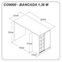 Ver imagem 4 de Bancada de Cozinha com Adega Hera Móveis