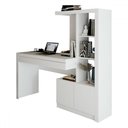 Ver imagem 4 de Mesa Escrivaninha 2 Portas 1 Gaveta para Computador Homework Branco - Panorama Móveis