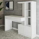 Ver imagem 7 de Mesa Escrivaninha 2 Portas 1 Gaveta para Computador Homework Branco - Panorama Móveis
