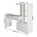 Ver imagem 6 de Mesa Escrivaninha 2 Portas 1 Gaveta para Computador Homework Branco - Panorama Móveis