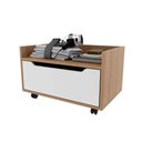 Ver imagem 3 de Balcão Gabinete com 1 Gavetas e Rodízios 60cm Bn3647 Tecnomobili 2023 Móvel na Caixa Amêndoa/branco