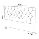 Ver imagem 4 de Cabeceira Cama Box Casal Queen Size Lylla 160cm Capitonê com Frame Veludo Azul Marinho - Abmaza