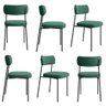 Kit com 6 Cadeira Mila Veludo Verde - Fdecor - 1