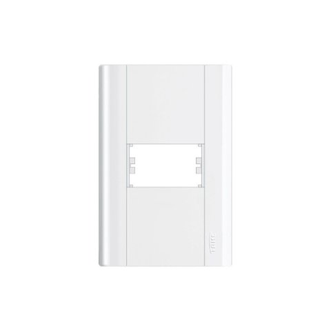 Placa Fame Modulare 4x2 para 1 Módulo Horizontal Branca