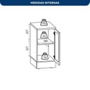 Ver mais imagens de Balcão com Tampo 41cm 1 Porta Yescasa Unna Branco/Azul