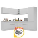 Ver imagem 3 de Armário Cozinha Completa Canto Veneza Mp2101 Multimóveis Branco + Brinde Jogo de Panelas Tramontina