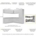 Ver imagem 4 de Armário Cozinha Completa Canto Veneza Mp2101 Multimóveis Branco + Brinde Jogo de Panelas Tramontina