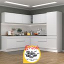 Ver imagem 1 de Armário Cozinha Completa Canto Veneza Mp2101 Multimóveis Branco + Brinde Jogo de Panelas Tramontina