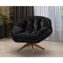 Ver imagem 2 de Poltrona Decorativa Califórnia Com Base Giratória Veludo - SSX Multicoisas California Preto