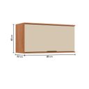 Ver imagem 3 de Armário de Cozinha Aéreo Modulado 100% MDF 1 Porta Basculante 80cm Princess Yescasa Freijó/Areia Bege