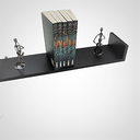 Ver imagem 1 de Prateleira U 60 x 15 cm em MDF Preto Eví Decor