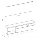 Ver imagem 5 de Painel para TV até 55 Polegadas 1 Porta 3 Nichos Black 19 Caemmun