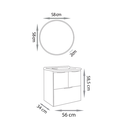 Ver imagem 6 de Conjunto Luiza 58 Cm Suspenso com Espelho Redondo - Fabribam