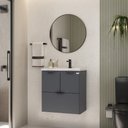 Ver imagem 1 de Conjunto Luiza 58 Cm Suspenso com Espelho Redondo - Fabribam