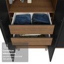 Ver mais imagens de Guarda-Roupa Casal com Pés 8 Portas Batentes com Espelho Saturno Madesa