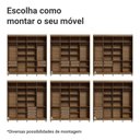 Ver imagem 6 de Guarda-Roupa Casal com Pés 8 Portas Batentes com Espelho Saturno Madesa