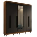 Ver imagem 3 de Guarda-Roupa Casal com Pés 8 Portas Batentes com Espelho Saturno Madesa