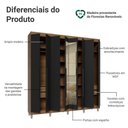 Ver imagem 5 de Guarda-Roupa Casal com Pés 8 Portas Batentes com Espelho Saturno Madesa