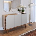 Ver imagem 1 de Aparador Buffet Ambiente Jurerê Off White Matte Freijó - Colibri