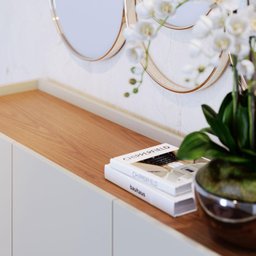Aparador Buffet Ambiente Jurerê Off White Matte Freijó - Colibri - 6
