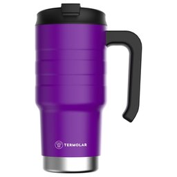 Copo Térmico Termolar Inox 590 Ml Com Alça E Tampa Roxo - 1