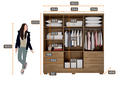 Ver imagem 3 de Guarda Roupa Solteiro Encant 6 Portas 6 Gavetas com Espelho Nh Rei de Casa Cumaru