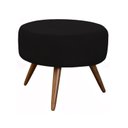 Ver imagem 5 de Kit Poltrona Lille e Puff Suede Preto - Dominic Decor