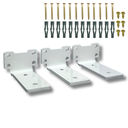 Ver imagem 4 de Kit 3 Suportes de Parede Cantoneira 10cm Mão Francesa para Prateleira Suspensa Branco