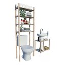 Ver imagem 5 de Gaveteiro Organizador Banheiro Madeira Pinus Prateleiras Technox Marron