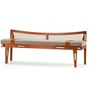 Ver imagem 1 de Banco Los Ozki 161 cm Madeira Eucalipto Cedro Tecido 434C Corda Redonda Rami
