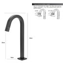 Ver imagem 6 de Torneira Banheiro Quadrada Preto Black Pratica Clean Alta