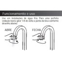 Ver imagem 7 de Torneira Banheiro Quadrada Preto Black Pratica Clean Alta