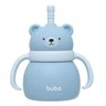 Copo de Treinamento de Silicone com Canudo Ursinho Azul - Buba - 1