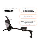 Ver imagem 3 de Remo Seco Athletic 80rm 8 Níveis Magnéticos Dobrável Suporta 110kg Treino Completo em Casa