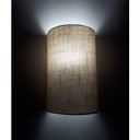 Ver imagem 2 de Arandela Meia Cana Vivare Md-2031 Cúpula em Tecido 30/18x16cm - Bivolt - Rustico-Bege - 110V/220V