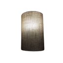 Ver imagem 1 de Arandela Meia Cana Vivare Md-2031 Cúpula em Tecido 30/18x16cm - Bivolt - Rustico-Bege - 110V/220V