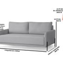 Ver imagem 3 de Sofá para Sala Estar Living Clássico 140cm Pés de Ferro Londres Cinza Claro