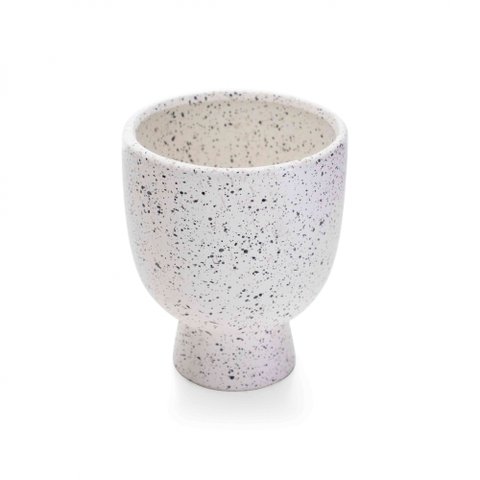 Cachepot Decorativo em Cerâmica Branco 14x11 Cm - D’Rossi Vaso