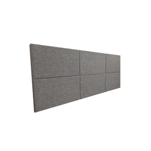 Cabeceira Estofada Casal 6 Blocos Não É Segredo Linho Cinza Claro 140x60