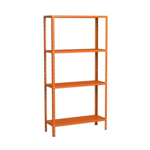 Estante Aço 4 Prateleiras Livros Cozinha Quarto Eaf006 Laranja