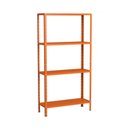 Ver imagem 1 de Estante Aço 4 Prateleiras Livros Cozinha Quarto Eaf006 Laranja