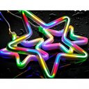 Ver imagem 5 de Decoração Varal Cordão Fio Luzes Colorida Estrela 2,5m 220v