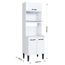 Ver imagem 3 de Torre Quente Light 3 Portas 2 Prateleiras Branco - Irm Móveis